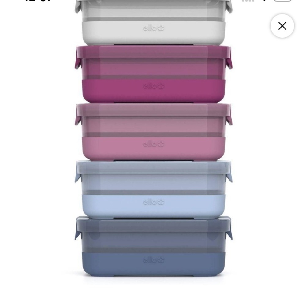 NIB Ello Food Storage Container Set 10 piece set.